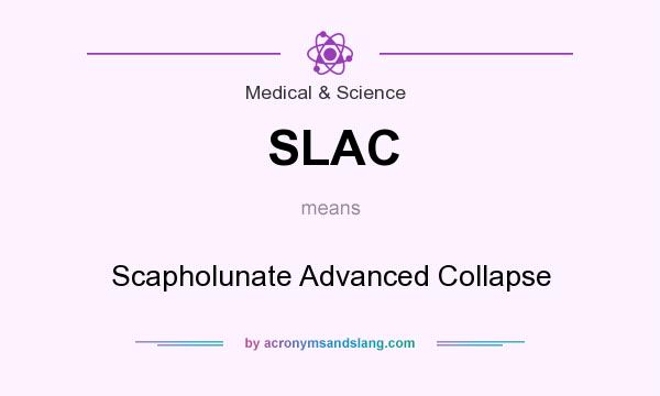 What does SLAC mean? It stands for Scapholunate Advanced Collapse