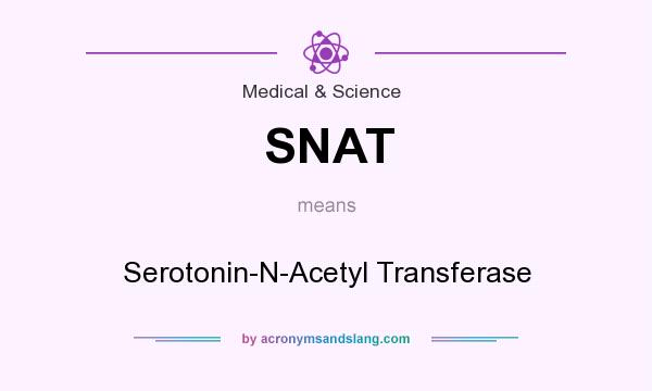 What does SNAT mean? It stands for Serotonin-N-Acetyl Transferase