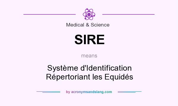 What does SIRE mean? It stands for Système d`Identification Répertoriant les Equidés