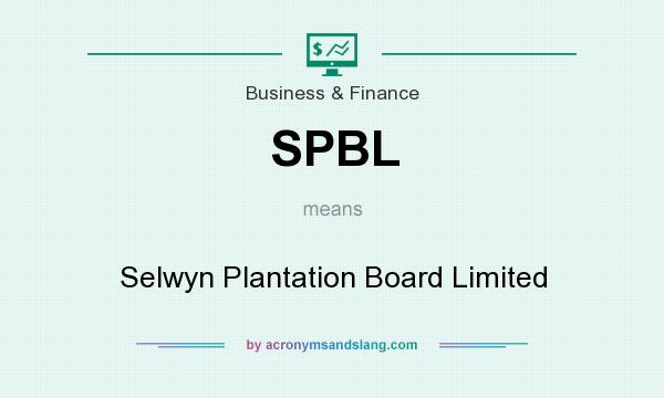 What does SPBL mean? It stands for Selwyn Plantation Board Limited