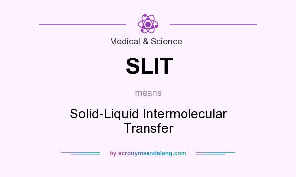 What does SLIT mean? It stands for Solid-Liquid Intermolecular Transfer