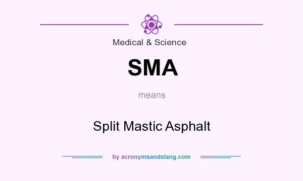What does SMA mean? It stands for Split Mastic Asphalt