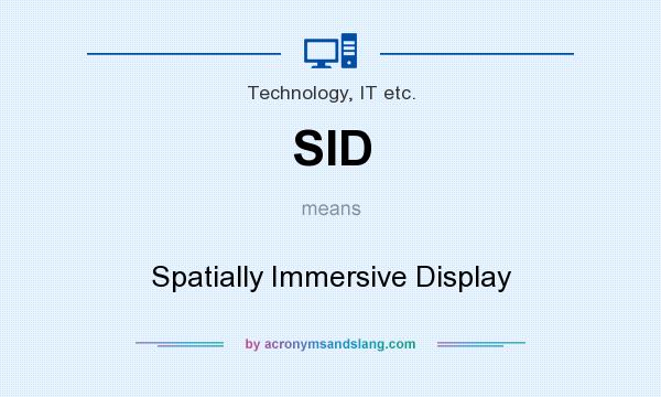 What does SID mean? It stands for Spatially Immersive Display