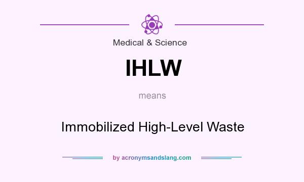 What does IHLW mean? It stands for Immobilized High-Level Waste