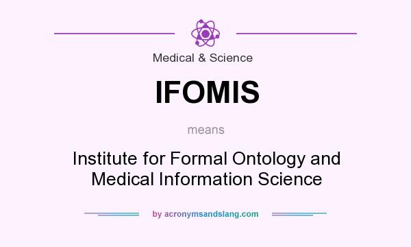 What does IFOMIS mean? It stands for Institute for Formal Ontology and Medical Information Science