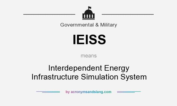 What does IEISS mean? It stands for Interdependent Energy Infrastructure Simulation System
