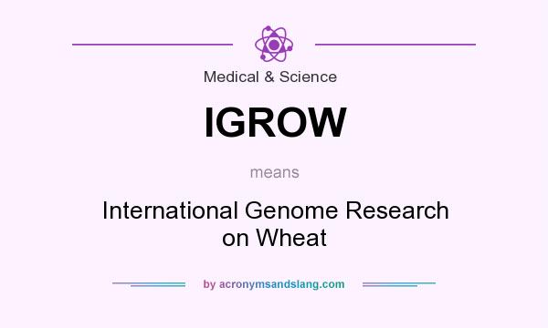 What does IGROW mean? It stands for International Genome Research on Wheat