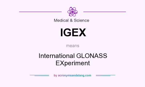What does IGEX mean? It stands for International GLONASS EXperiment