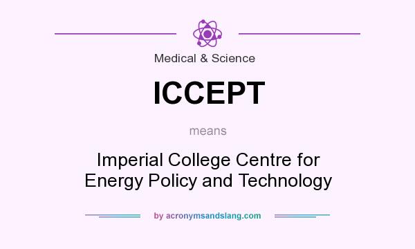 What does ICCEPT mean? It stands for Imperial College Centre for Energy Policy and Technology