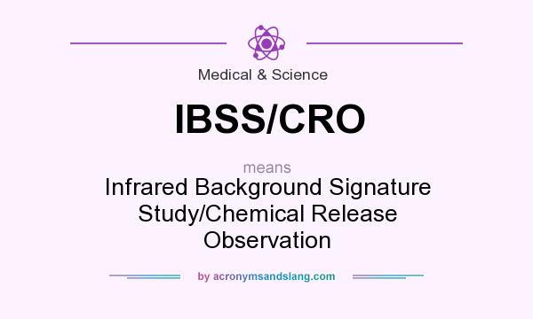 What does IBSS/CRO mean? It stands for Infrared Background Signature Study/Chemical Release Observation