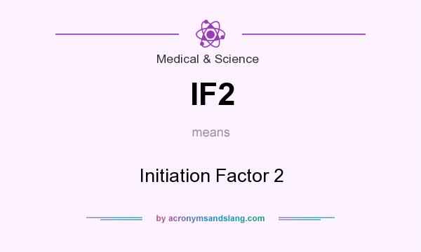 What does IF2 mean? It stands for Initiation Factor 2