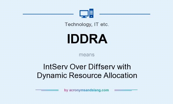 What does IDDRA mean? It stands for IntServ Over Diffserv with Dynamic Resource Allocation