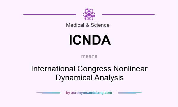 What does ICNDA mean? It stands for International Congress Nonlinear Dynamical Analysis