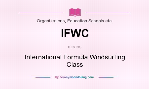 What does IFWC mean? It stands for International Formula Windsurfing Class
