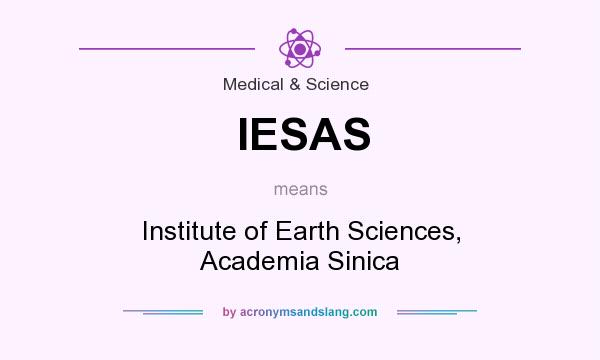 What does IESAS mean? It stands for Institute of Earth Sciences, Academia Sinica