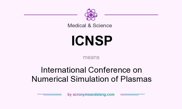 What does ICNSP mean? It stands for International Conference on Numerical Simulation of Plasmas