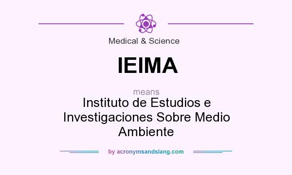 What does IEIMA mean? It stands for Instituto de Estudios e Investigaciones Sobre Medio Ambiente