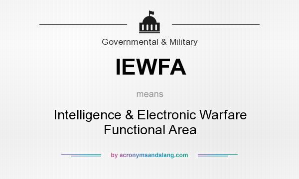 What does IEWFA mean? It stands for Intelligence & Electronic Warfare Functional Area