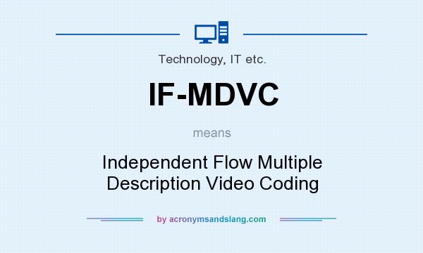 What does IF-MDVC mean? It stands for Independent Flow Multiple Description Video Coding