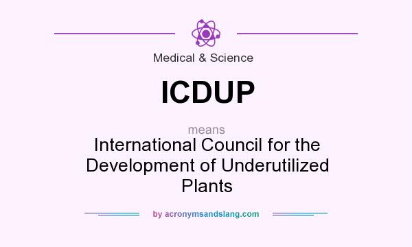 What does ICDUP mean? It stands for International Council for the Development of Underutilized Plants