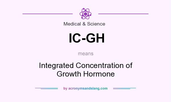 What does IC-GH mean? It stands for Integrated Concentration of Growth Hormone