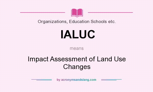 What does IALUC mean? It stands for Impact Assessment of Land Use Changes