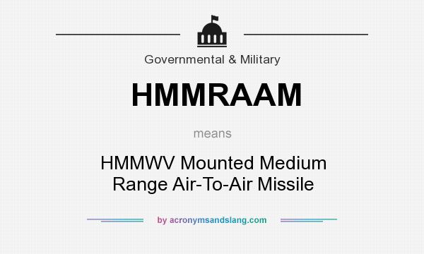 What does HMMRAAM mean? It stands for HMMWV Mounted Medium Range Air-To-Air Missile
