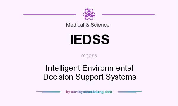 What does IEDSS mean? It stands for Intelligent Environmental Decision Support Systems