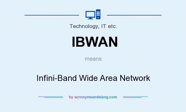 What does IBWAN mean? It stands for Infini-Band Wide Area Network