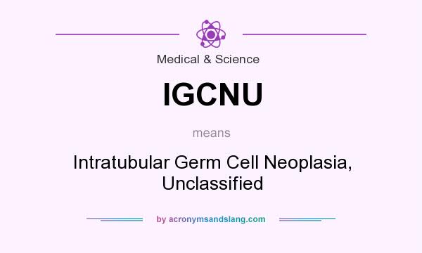 What does IGCNU mean? It stands for Intratubular Germ Cell Neoplasia, Unclassified