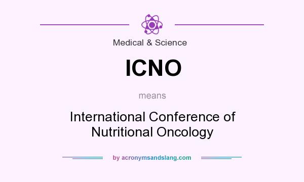 What does ICNO mean? It stands for International Conference of Nutritional Oncology