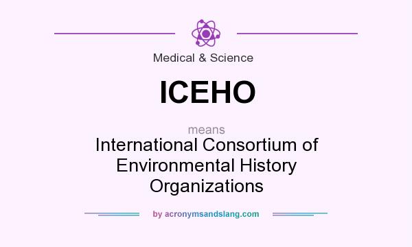 What does ICEHO mean? It stands for International Consortium of Environmental History Organizations