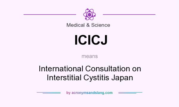 What does ICICJ mean? It stands for International Consultation on Interstitial Cystitis Japan
