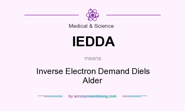 What does IEDDA mean? It stands for Inverse Electron Demand Diels Alder
