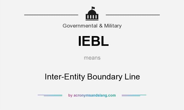 What does IEBL mean? It stands for Inter-Entity Boundary Line