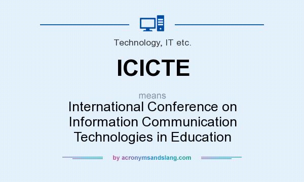 What does ICICTE mean? It stands for International Conference on Information Communication Technologies in Education