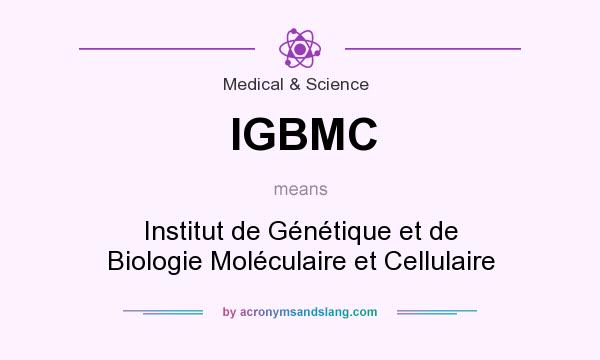 What does IGBMC mean? It stands for Institut de Génétique et de Biologie Moléculaire et Cellulaire