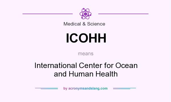 What does ICOHH mean? It stands for International Center for Ocean and Human Health