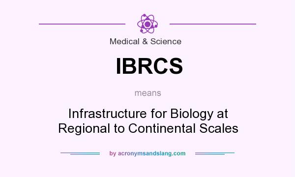 What does IBRCS mean? It stands for Infrastructure for Biology at Regional to Continental Scales