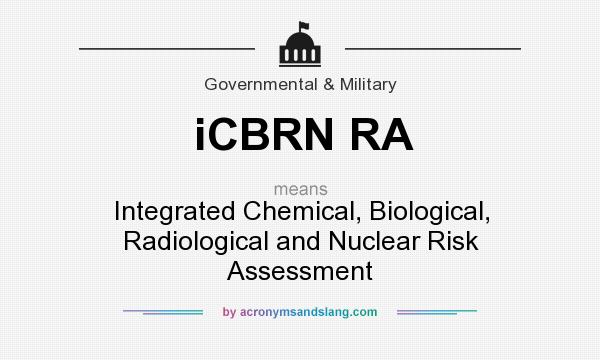 What does iCBRN RA mean? It stands for Integrated Chemical, Biological, Radiological and Nuclear Risk Assessment