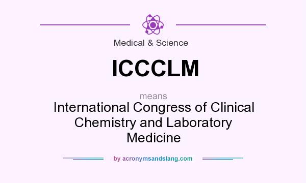 What does ICCCLM mean? It stands for International Congress of Clinical Chemistry and Laboratory Medicine