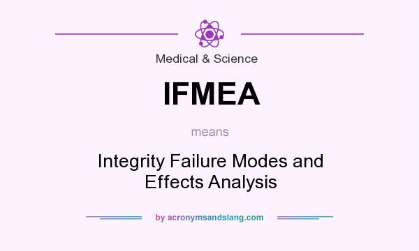 What does IFMEA mean? It stands for Integrity Failure Modes and Effects Analysis