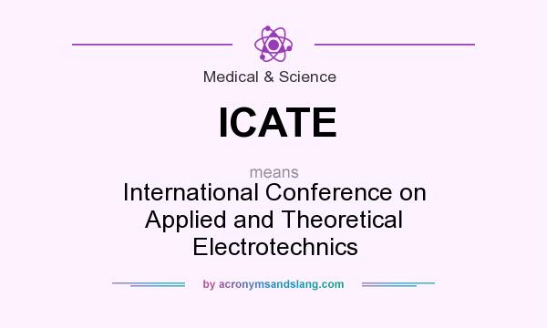 What does ICATE mean? It stands for International Conference on Applied and Theoretical Electrotechnics