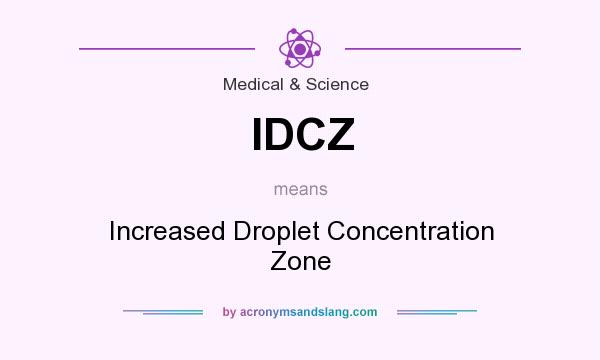 What does IDCZ mean? It stands for Increased Droplet Concentration Zone