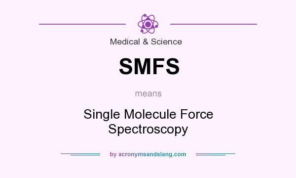 What does SMFS mean? It stands for Single Molecule Force Spectroscopy