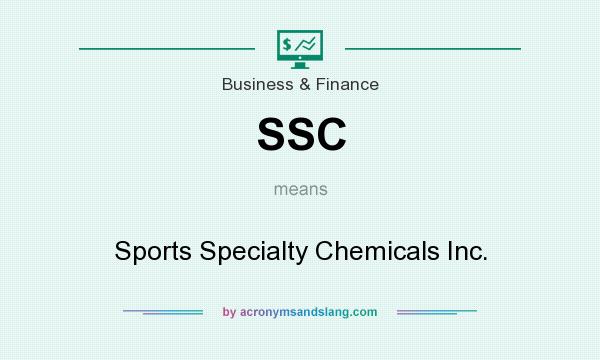 What does SSC mean? It stands for Sports Specialty Chemicals Inc.