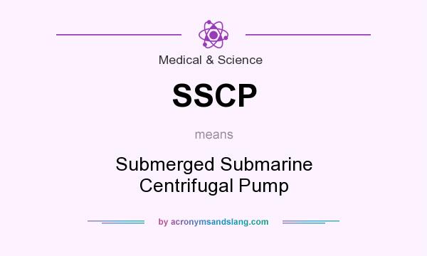 What does SSCP mean? It stands for Submerged Submarine Centrifugal Pump