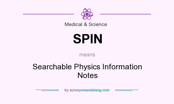 What does SPIN mean? It stands for Searchable Physics Information Notes