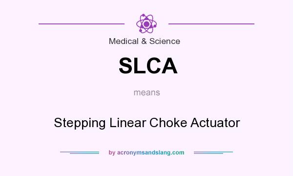 What does SLCA mean? It stands for Stepping Linear Choke Actuator