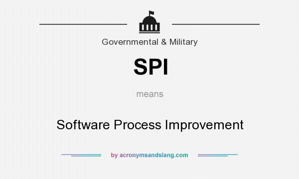 What does SPI mean? It stands for Software Process Improvement